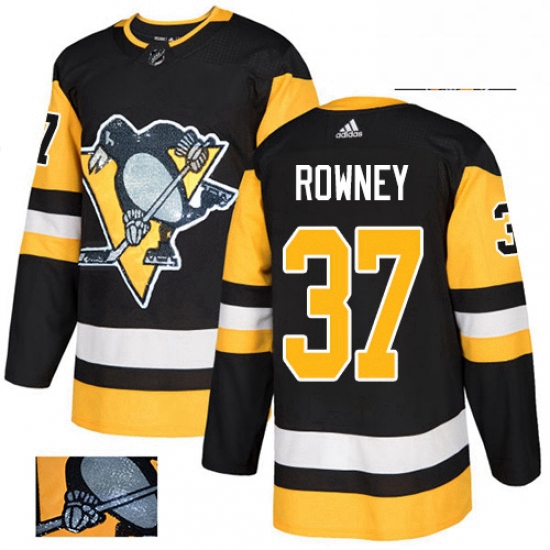 Mens Adidas Pittsburgh Penguins 37 Carter Rowney Authentic Black