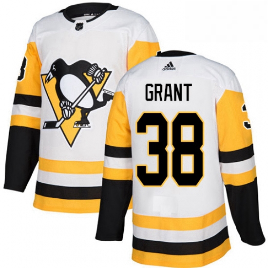 Mens Adidas Pittsburgh Penguins 38 Derek Grant Authentic White A