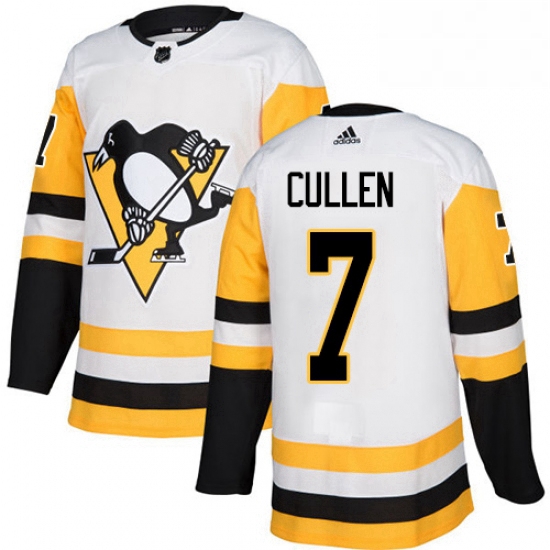 Mens Adidas Pittsburgh Penguins 7 Matt Cullen Authentic White Aw