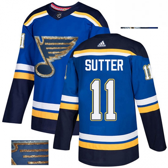 Mens Adidas St Louis Blues 11 Brian Sutter Authentic Royal Blue 