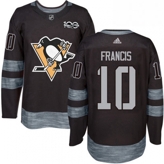 Mens Adidas Pittsburgh Penguins 10 Ron Francis Authentic Black 1