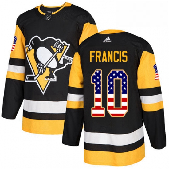 Mens Adidas Pittsburgh Penguins 10 Ron Francis Authentic Black U