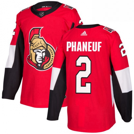 Mens Adidas Ottawa Senators 2 Dion Phaneuf Authentic Red Home NHL Jersey