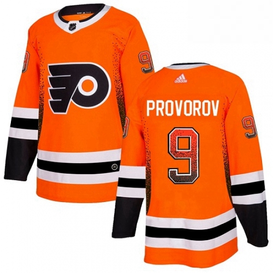 Mens Adidas Philadelphia Flyers 9 Ivan Provorov Authentic Orange