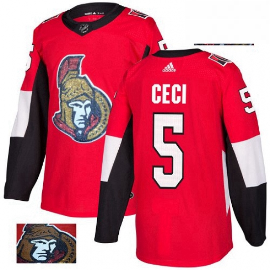 Mens Adidas Ottawa Senators 5 Cody Ceci Authentic Red Fashion Go