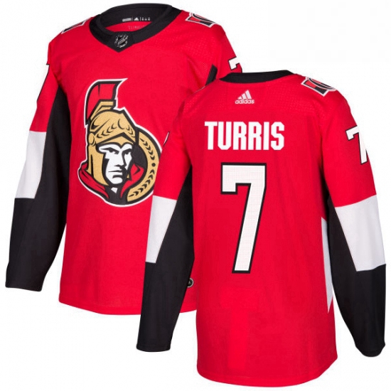 Mens Adidas Ottawa Senators 7 Kyle Turris Authentic Red Home NHL Jersey