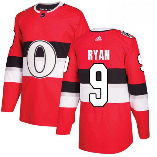 Mens Adidas Ottawa Senators 9 Bobby Ryan Authentic Red 2017 100 Classic NHL Jersey