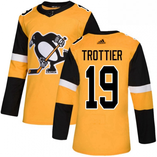 Mens Adidas Pittsburgh Penguins 19 Bryan Trottier Premier Gold Alternate NHL Jersey