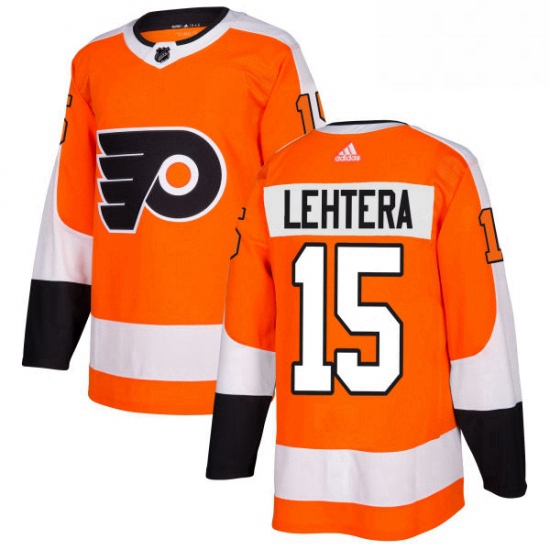 Mens Adidas Philadelphia Flyers 15 Jori Lehtera Authentic Orange Home NHL Jersey