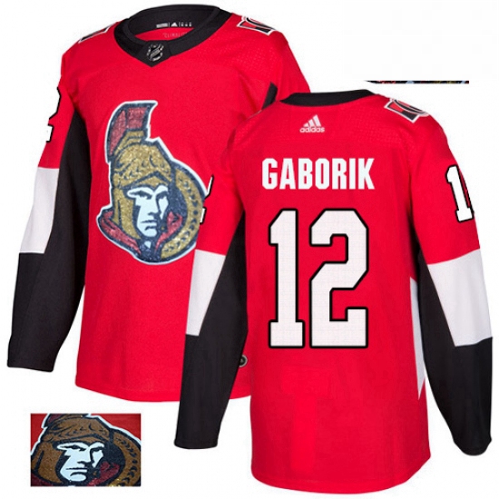 Mens Adidas Ottawa Senators 12 Marian Gaborik Authentic Red Fash