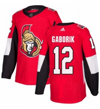 Mens Adidas Ottawa Senators 12 Marian Gaborik Authentic Red Home NHL Jersey