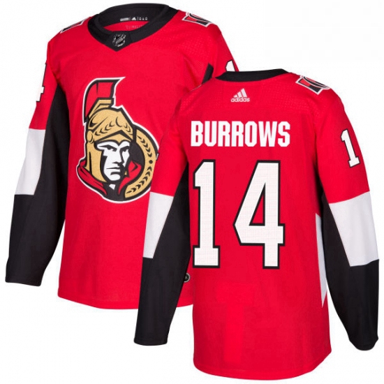 Mens Adidas Ottawa Senators 14 Alexandre Burrows Authentic Red Home NHL Jersey