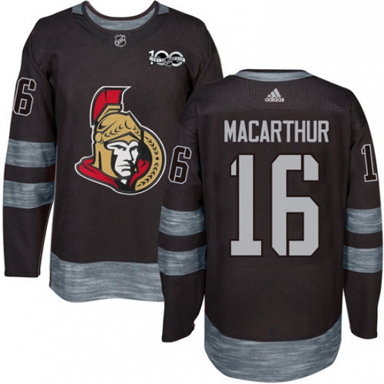 Mens Adidas Ottawa Senators 16 Clarke MacArthur Authentic Black 1917 2017 100th Anniversary NHL Jers