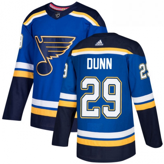 Mens Adidas St Louis Blues 29 Vince Dunn Premier Royal Blue Home NHL Jersey