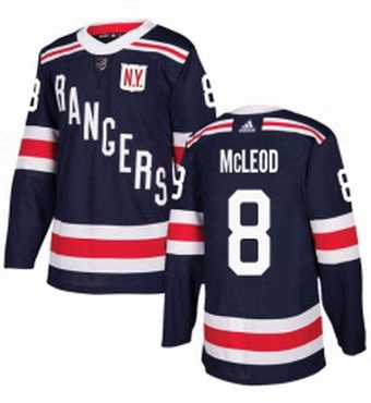 Mens Adidas New York Rangers 8 Cody McLeod Authentic Navy Blue 2018 Winter Classic NHL Jersey