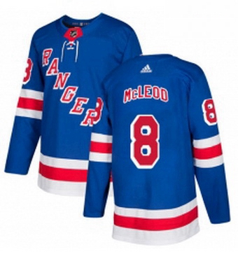 Mens Adidas New York Rangers 8 Cody McLeod Authentic Royal Blue Home NHL Jersey