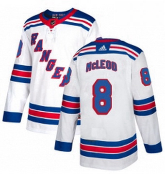 Mens Adidas New York Rangers 8 Cody McLeod Authentic White Away NHL Jersey