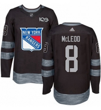 Mens Adidas New York Rangers 8 Cody McLeod Premier Black 1917 2017 100th Anniversary NHL Jersey