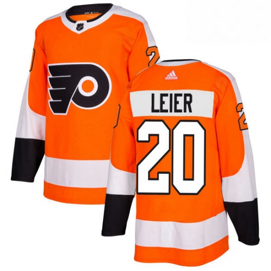 Mens Adidas Philadelphia Flyers 20 Taylor Leier Premier Orange Home NHL Jersey