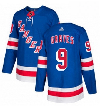 Mens Adidas New York Rangers 9 Adam Graves Authentic Royal Blue Home NHL Jersey