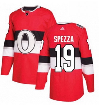 Mens Adidas Ottawa Senators 19 Jason Spezza Authentic Red 2017 100 Classic NHL Jersey