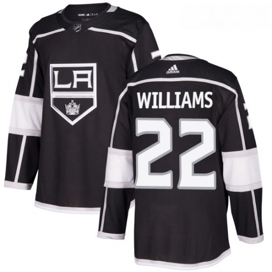 Youth Adidas Los Angeles Kings 22 Tiger Williams Authentic Black