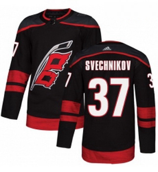 Youth Adidas Carolina Hurricanes 37 Andrei Svechnikov Premier Black Alternate NHL Jersey