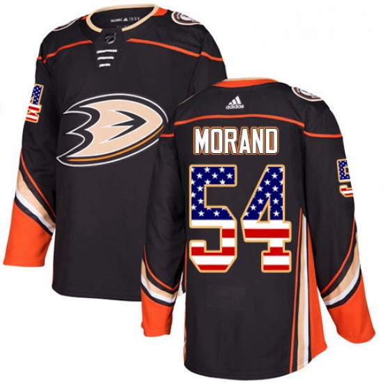 Youth Adidas Anaheim Ducks 54 Antoine Morand Authentic Black USA Flag Fashion NHL Jersey