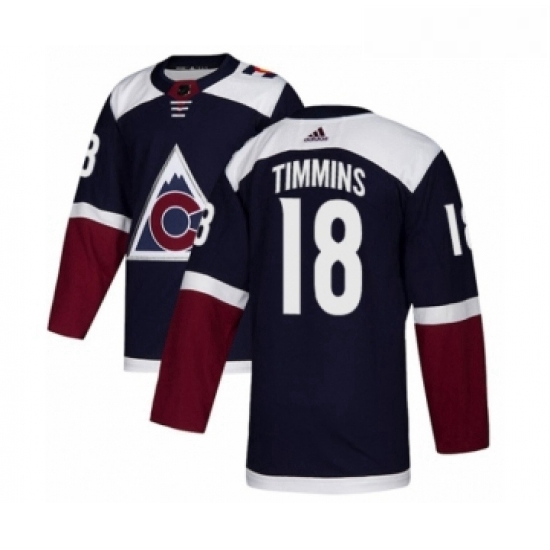 Youth Adidas Colorado Avalanche 18 Conor Timmins Premier Navy Blue Alternate NHL Jersey