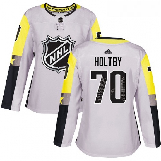 Womens Adidas Washington Capitals 70 Braden Holtby Authentic Gray 2018 All Star Metro Division NHL J