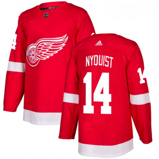 Youth Adidas Detroit Red Wings 14 Gustav Nyquist Premier Red Home NHL Jersey