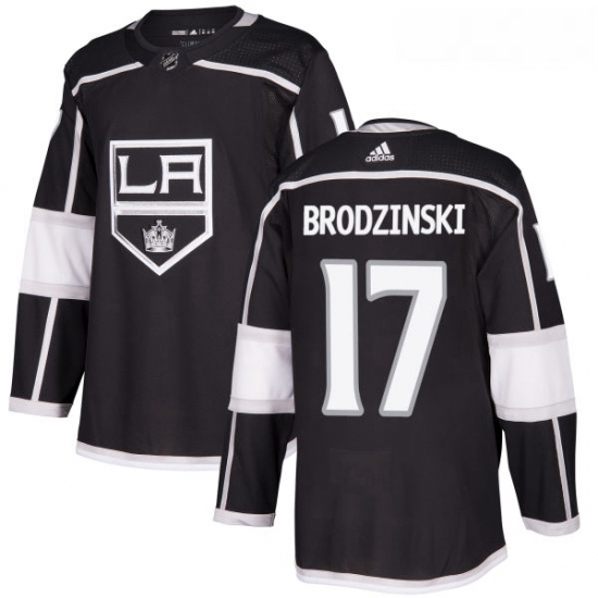 Youth Adidas Los Angeles Kings 17 Jonny Brodzinski Authentic Black Home NHL Jersey