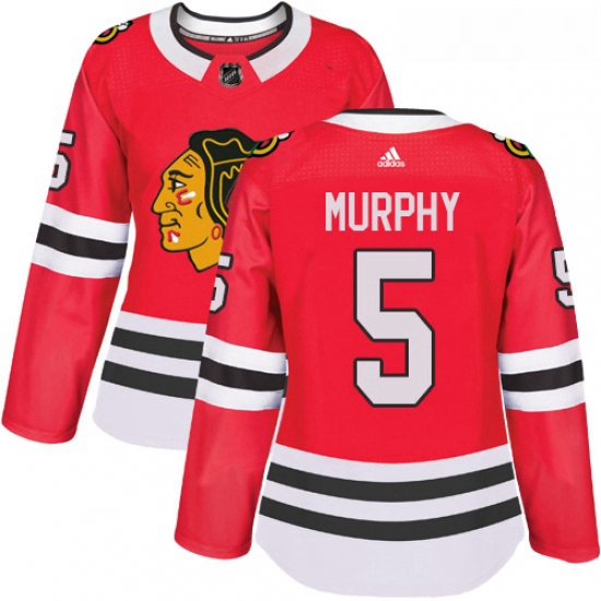 Womens Adidas Chicago Blackhawks 5 Connor Murphy Authentic Red Home NHL Jersey