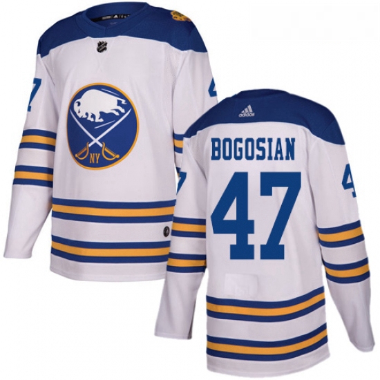 Youth Adidas Buffalo Sabres 47 Zach Bogosian Authentic White 2018 Winter Classic NHL Jersey