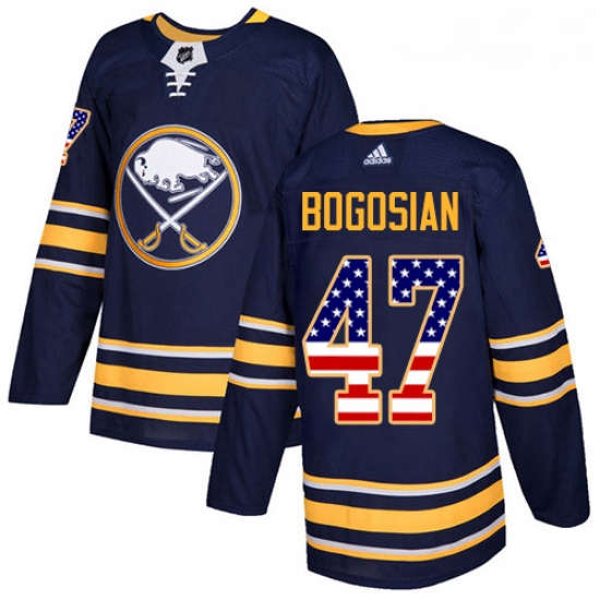 Youth Adidas Buffalo Sabres 47 Zach Bogosian Authentic Navy Blue USA Flag Fashion NHL Jersey