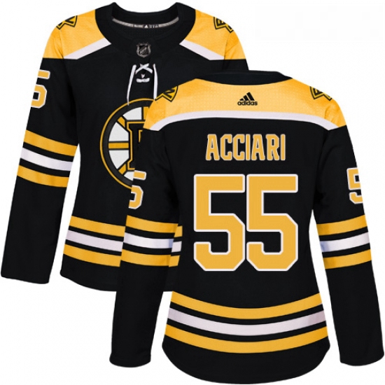 Womens Adidas Boston Bruins 55 Noel Acciari Premier Black Home NHL Jersey