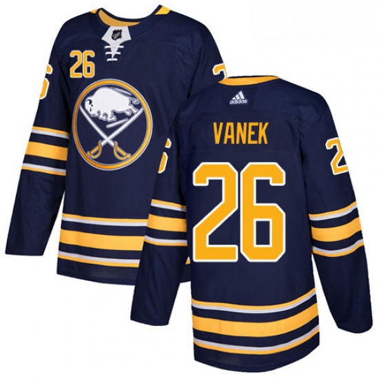 Youth Adidas Buffalo Sabres 26 Thomas Vanek Authentic Navy Blue Home NHL Jersey