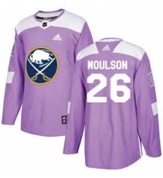 Youth Adidas Buffalo Sabres 26 Matt Moulson Authentic Purple Fights Cancer Practice NHL Jersey