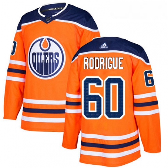 Youth Adidas Edmonton Oilers 60 Olivier Rodrigue Authentic Orange Home NHL Jersey