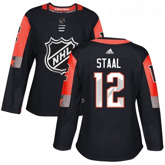 Womens Adidas Minnesota Wild 12 Eric Staal Authentic Black 2018 All Star Central Division NHL Jersey