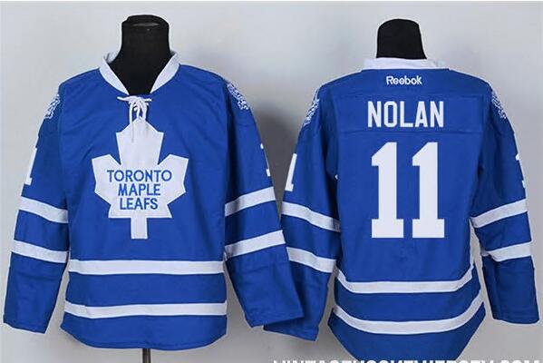 Men Toronto Maple Leafs 11 Owen Nolan Reebok Blue Stitched NHL Jersey