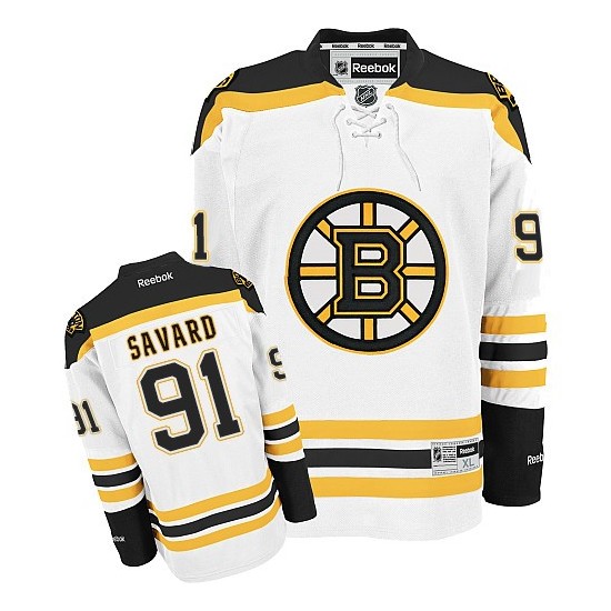 Marc Savard White Premier Jersey Reebok Boston Bruins 91 Away