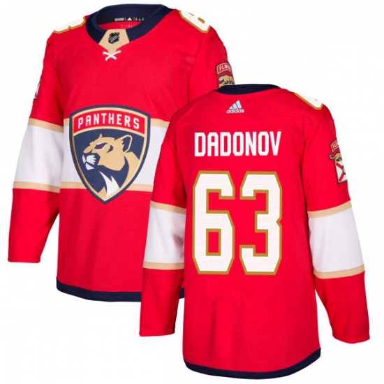 Youth Adidas Florida Panthers 63 Evgenii Dadonov Authentic Red Home NHL Jersey