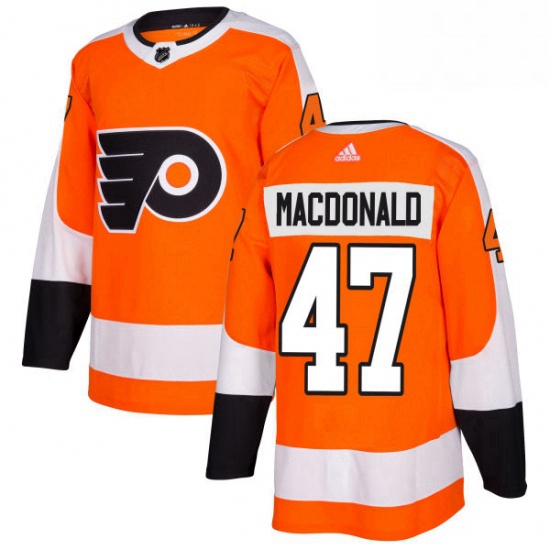 Mens Adidas Philadelphia Flyers 47 Andrew MacDonald Premier Orange Home NHL Jersey