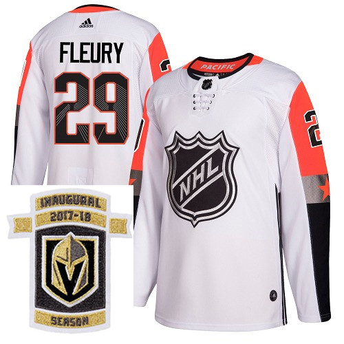 Adidas Golden Knights #29 Marc Andre Fleury White 2018 All Star Pacific Division Authentic Stitched 