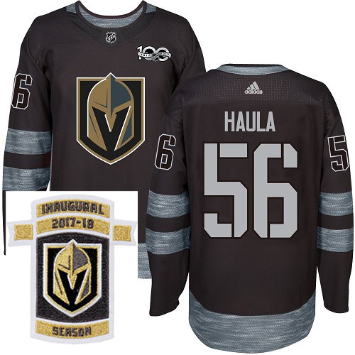 Adidas Golden Knights #56 Erik Haula Black 1917 2017 100th Anniversary Stitched NHL Inaugural Season