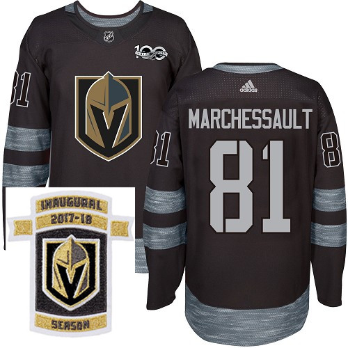 Adidas Golden Knights #81 Jonathan Marchessault Black 1917 2017 100th Anniversary Stitched NHL Inaug