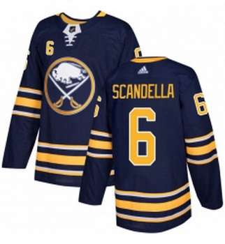 Youth Adidas Buffalo Sabres 6 Marco Scandella Premier Navy Blue Home NHL Jersey