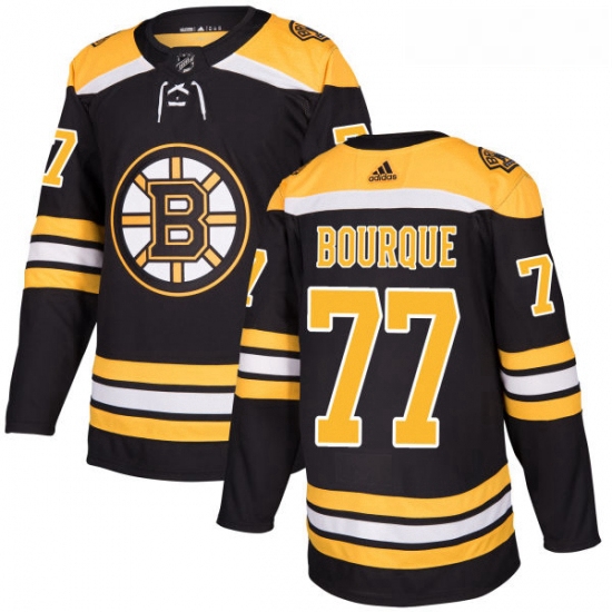 Youth Adidas Boston Bruins 77 Ray Bourque Premier Black Home NHL Jersey