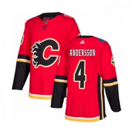 Youth Adidas Calgary Flames 4 Rasmus Andersson Premier Red Home NHL Jersey